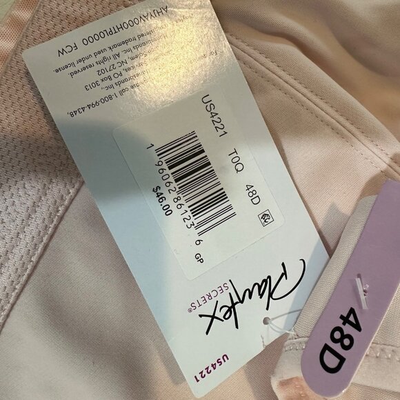 Playtex Womens Size 48D Pink Secrets Bounce Control Wireless Bra Style #US4221 - Picture 7 of 7